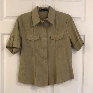 Harve Benard olive green button down